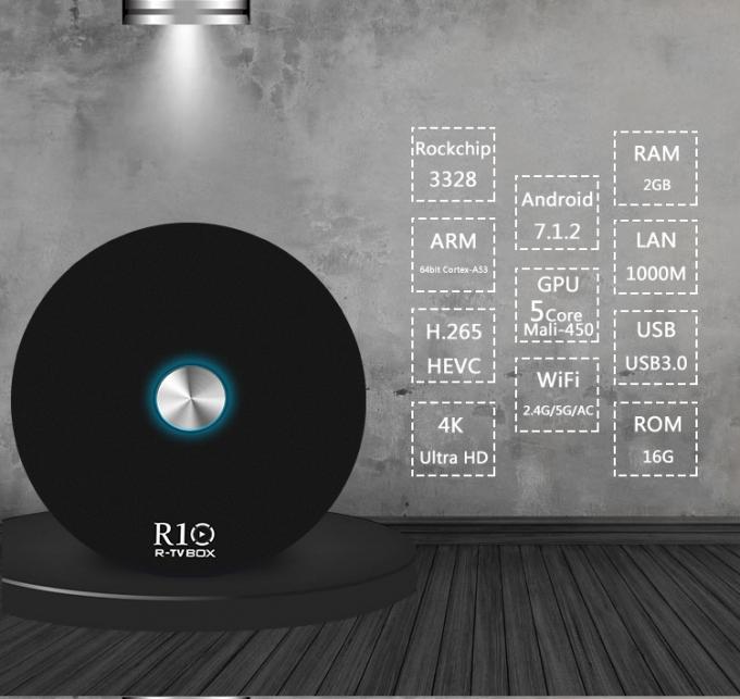 VP9 영상 암호해독기 안드로이드 텔레비젼 상자 RK 1080p 파란 지도된 힘 지시자