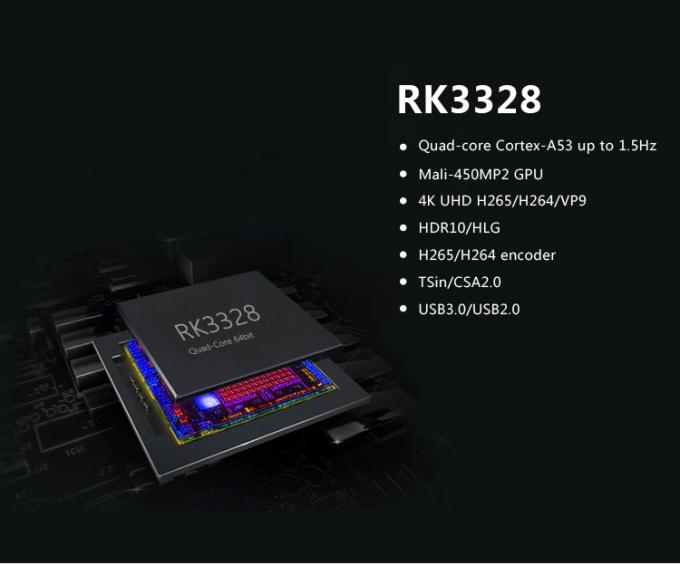 R10 R - 텔레비젼 안드로이드 텔레비젼 상자 Rk의 최신 인조 인간 텔레비젼 상자 쿼드 핵심 이중 와이파이